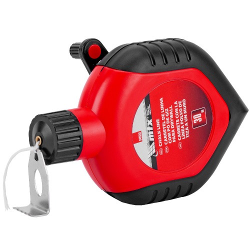 Giz de linha para drywall 30 metros com fio marcador vermelho 848559