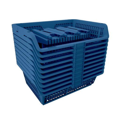 Cesto expositor 570 x 280 x 420 mm azul 5 pe�as - Pr�tico
