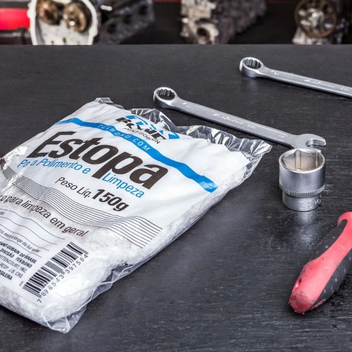 Estopa branca para polimento e limpeza 400 gramas