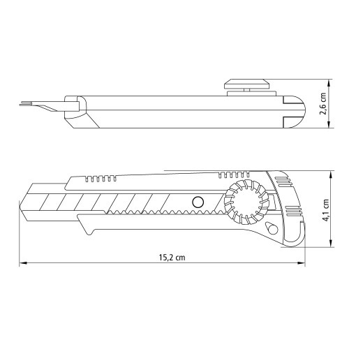 Estilete largo 18 mm com trava girat�ria 