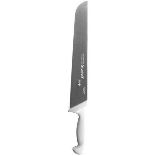 Faca para carne 30 cm reta larga cabo branco - BKW203-12