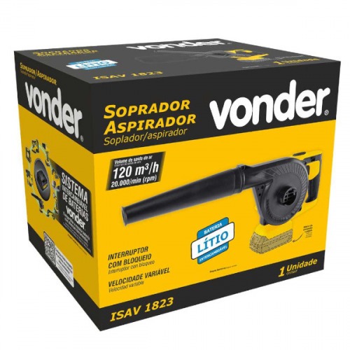 Soprador Aspirador de folhas a bateria 18V Sem bateria - ISAV 1823 Vonder