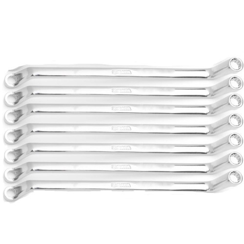 Jogo de chave estrela angulada 75� 8 a 24 mm a�o cromo van�dio com 7 pe�as - ST09072G