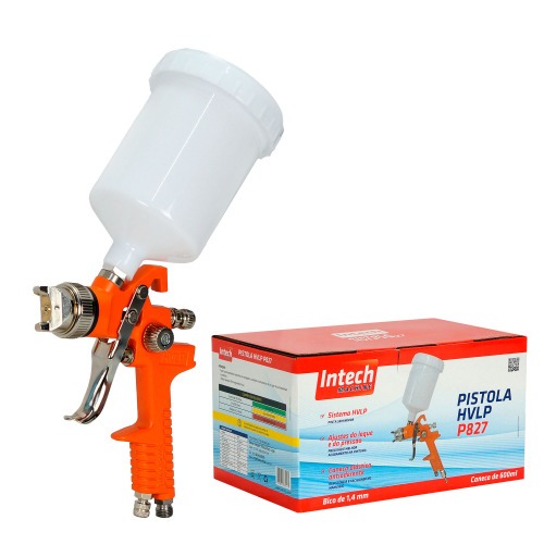 Pistola de pintura HVLP tipo gravidade bico de 1,4 mm - P827 Pistola de pintura HVLP tipo gravidade bico de 1,4 mm - P827