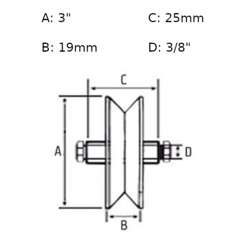 Roldana para port�o 3