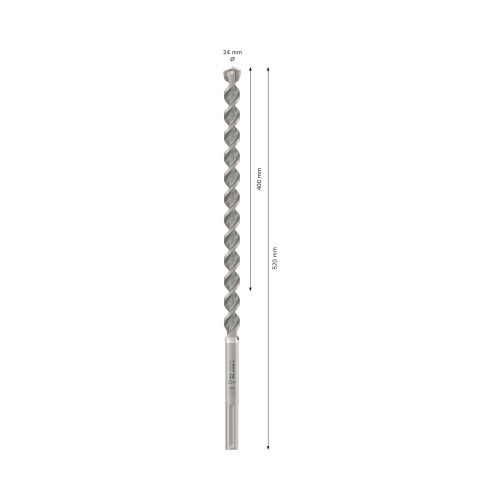 Broca de w�dea para concreto 24 x 400 x 520 mm SDS Max - MAX-4