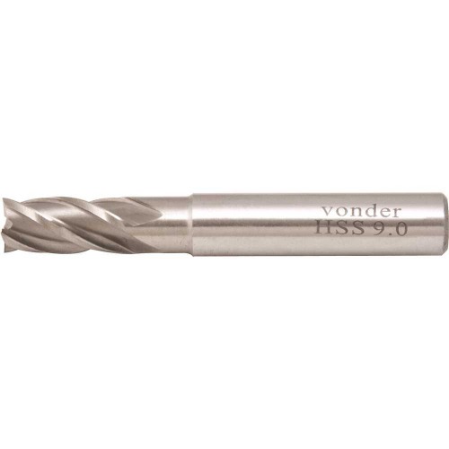 Fresa de topo em aço rápido com 4 cortes DIN 844A 16mm Fresa de topo em aço rápido com 4 cortes DIN 844A 16mm