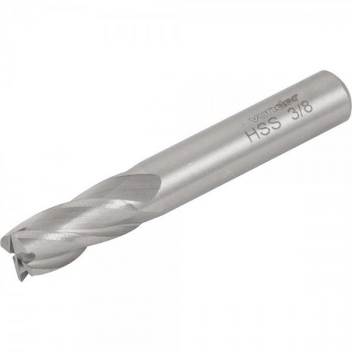 Fresa de topo em a�o r�pido com 4 cortes 3/8
