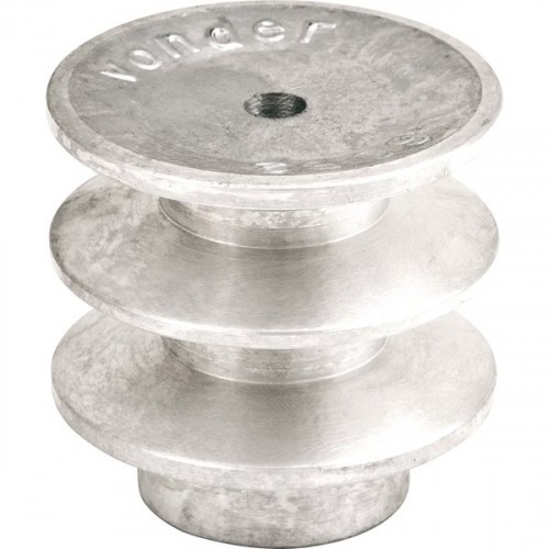 Polia de alum�nio 2 canais perfil B 110 mm sem furo 