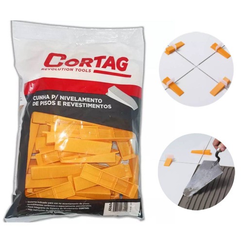 Cunha para nivelamento de revestimento e piso com 50 peças Cunha para nivelamento de revestimento e piso com 50 peças
