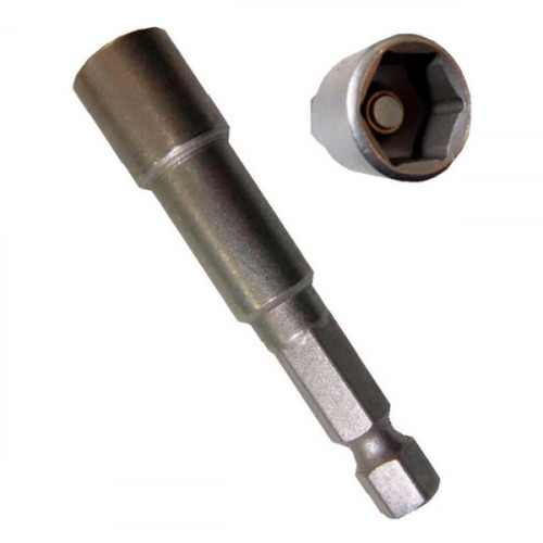 Soquete magnético sextavado 5/16'' x 50 mm encaixe 1/4 Soquete magnético sextavado 5/16'' x 50 mm encaixe 1/4