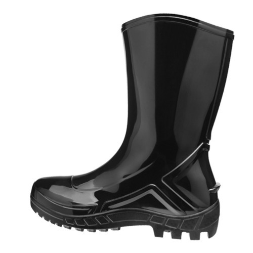 Bota de PVC imperme�vel cano m�dio sem forro preto - Vulcaflex
