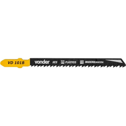 L�mina serra tico tico 100 mm 10 dentes para madeira 5 pe�as - VD 101B