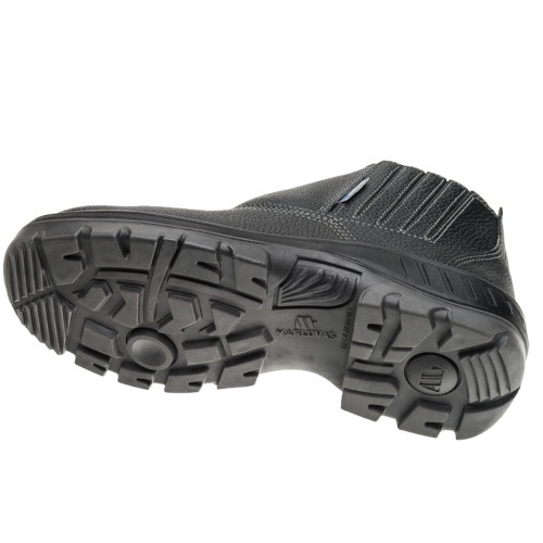 Botina bidensidade em couro relax com el�stico preta - 95B19BP