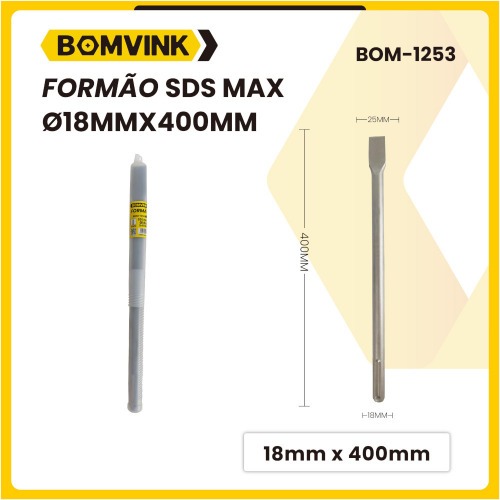 Talhadeira de 18 x 400 mm encaixe SDS Max - BOM-1253