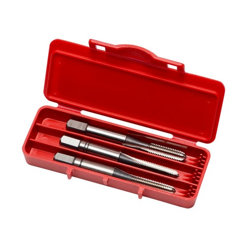 Jogo de macho manual a�o r�pido M5 x 0,8 mm DIN352 com 3 pe�as - E100M5NO8