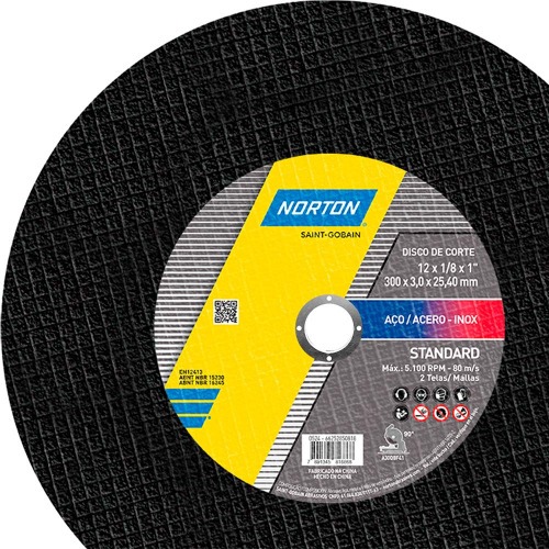 Disco de corte para metal e inox 12