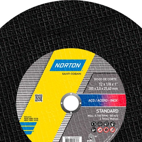 Disco de corte para metal e inox 12