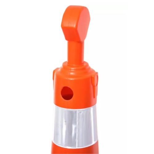 Cone balizador refletivo tipo T 1,14 m 5 kg laranja - T-TOP