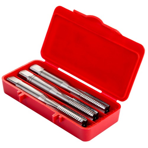 Jogo de macho manual aço rápido M8 x 1,25 mm com 3 peças - E559M8NO8 Jogo de macho manual aço rápido M8 x 1,25 mm com 3 peças - E559M8NO8