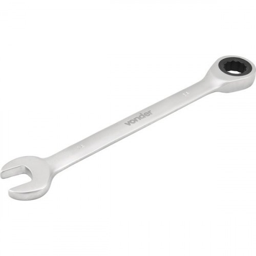 Chave combinada com catraca 15 mm de a�o cromo van�dio