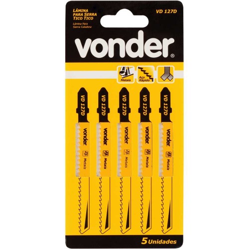 Lâminas serra tico tico 100 mm 8 dentes para metal 5 peças Lâminas serra tico tico 100 mm 8 dentes para metal 5 peças