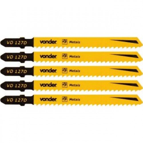 Lâminas serra tico tico 100 mm 8 dentes para metal 5 peças Lâminas serra tico tico 100 mm 8 dentes para metal 5 peças