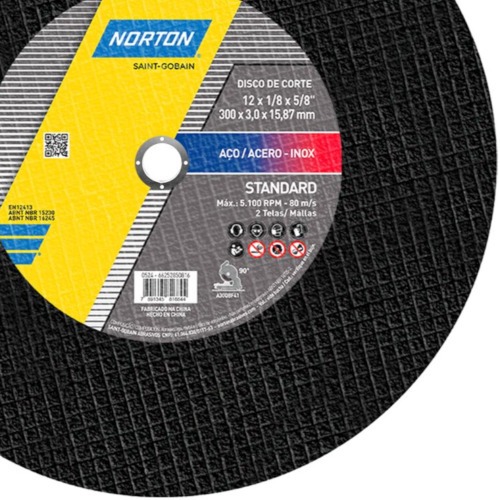 Disco de corte para metal e inox 12