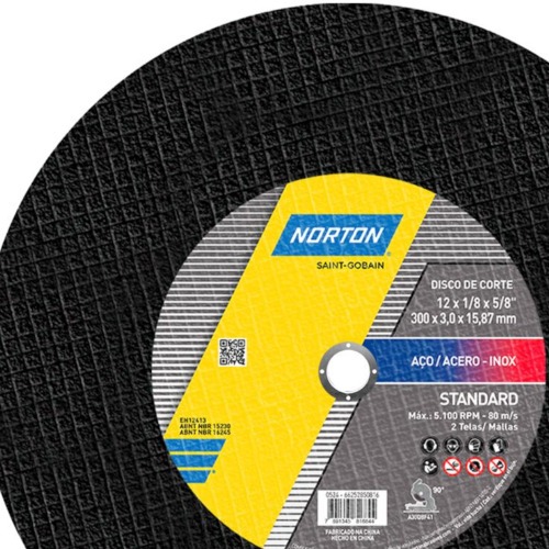 Disco de corte para metal e inox 12