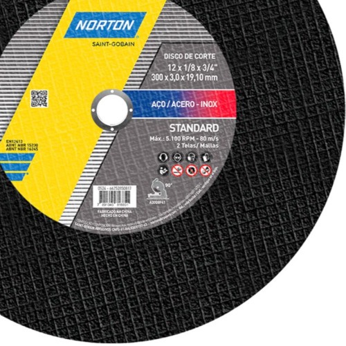 Disco de corte para metal e inox 12 Disco de corte para metal e inox 12