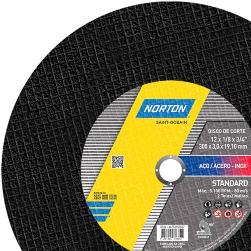 Disco de corte para metal e inox 12 Disco de corte para metal e inox 12