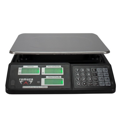 Balan�a digital computadora a bateria 31Kg x 5g display cristal l�quido - DCRC  110V/220V