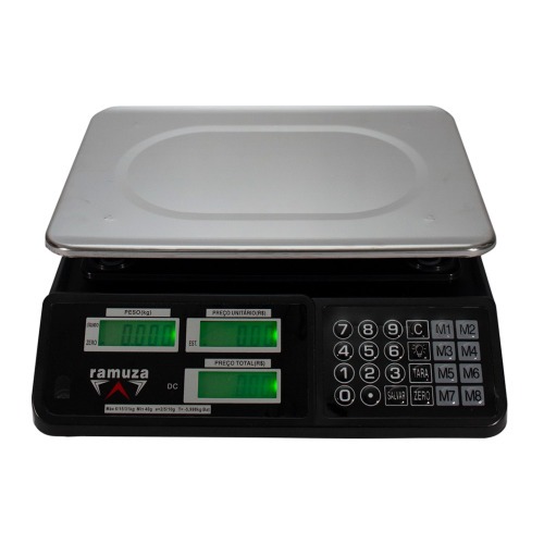Balan�a digital computadora a bateria 31Kg x 5g display cristal l�quido - DCRC  110V/220V