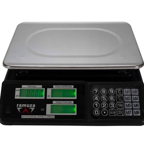 Balan�a digital computadora a bateria 31Kg x 5g display cristal l�quido - DCRC  110V/220V