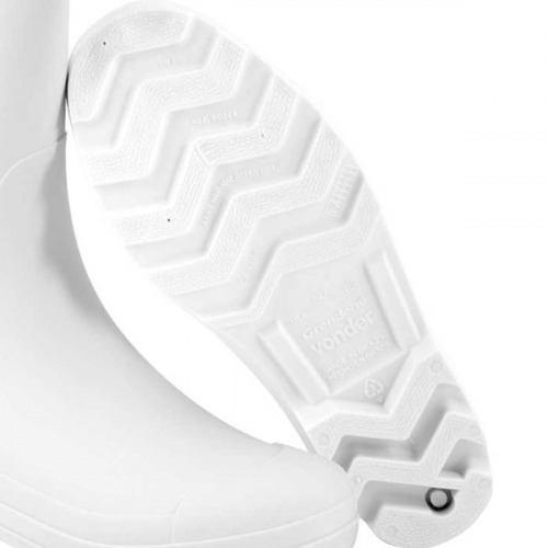 Bota de PVC branca cano m�dio sem forro