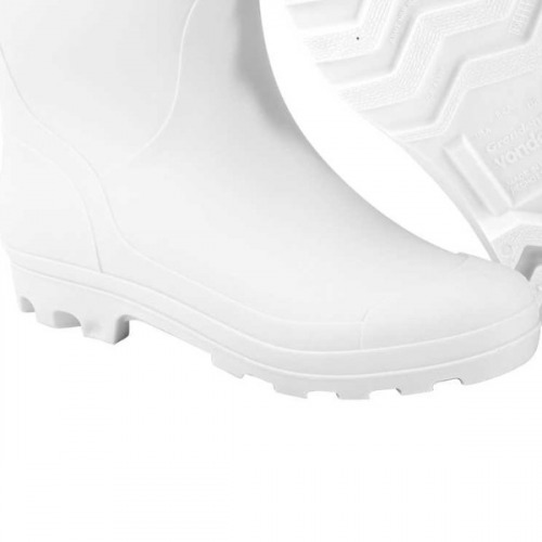 Bota de PVC branca cano m�dio sem forro