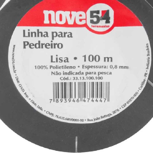 Linha lisa para pedreiro em polietileno 100 metros Linha lisa para pedreiro em polietileno 100 metros