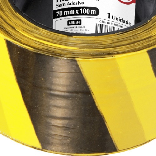 Fita zebrada para demarca��o 70 mm x 100 metros