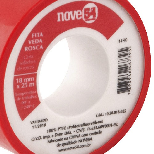Fita veda rosca branca 18 mm x 25 metros