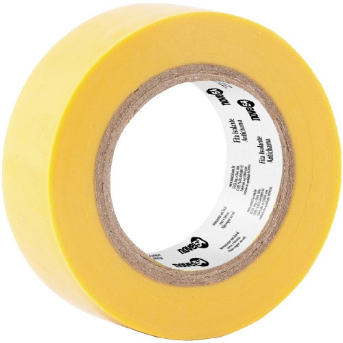 Fita isolante antichama 19 mm x 10 m amarela Fita isolante antichama 19 mm x 10 m amarela
