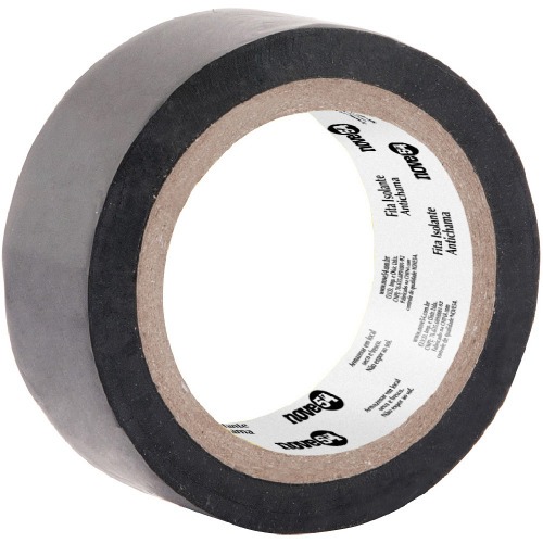 Fita isolante antichama preta 19 mm x 5 m