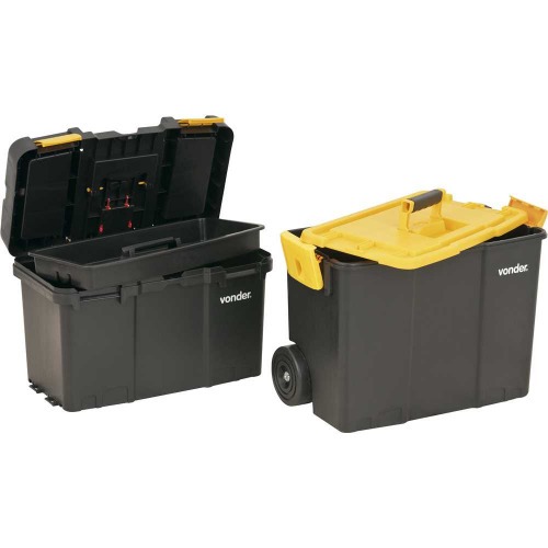 Caixa pl�stica para ferramentas com rodas 46 x 26 x 62,5 cm - CRV0300