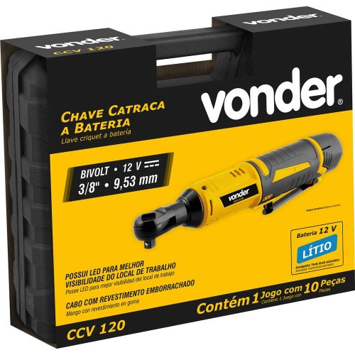 Chave catraca a bateria 12V encaixe 3/8