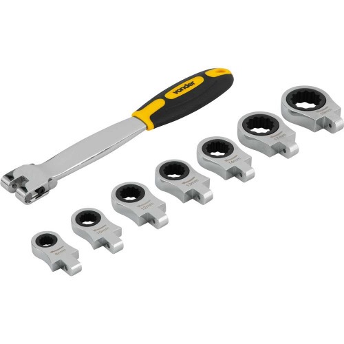 Jogo de chaves estrela com catracas intercambi�veis 8 mm a 19 mm