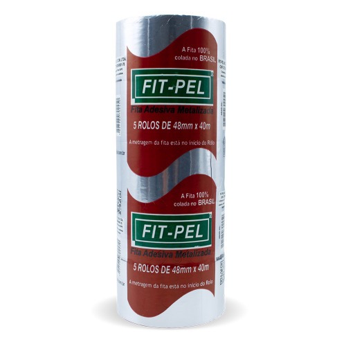 Fita adesiva aluminizada 48 mm x 40 m com 05 pe�as - 10103931