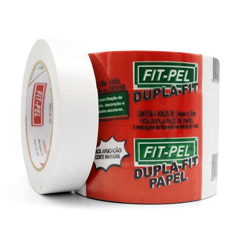 Fita adesiva dupla face 24 mm x 30 metros com 4 pe�as  - 10702206