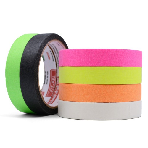 Fita crepe adesiva Neon 18 mm x 30 metros com 6 pe�as  - 10401705