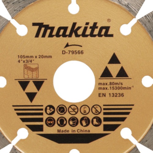 Disco diamantado segmentado 105 mm para concreto e alvenaria - D-79566