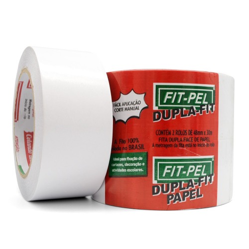 Fita adesiva dupla face 48 mm x 30 metros com 2 peças - 10703806 Fita adesiva dupla face 48 mm x 30 metros com 2 peças - 10703806