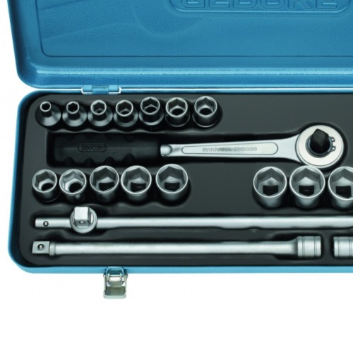 Jogo de soquete sextavado 1/4